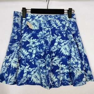 Blue Floral A-Line Skirt Forever 21 Girls